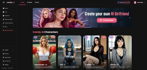 Screenshot of Candy Ai